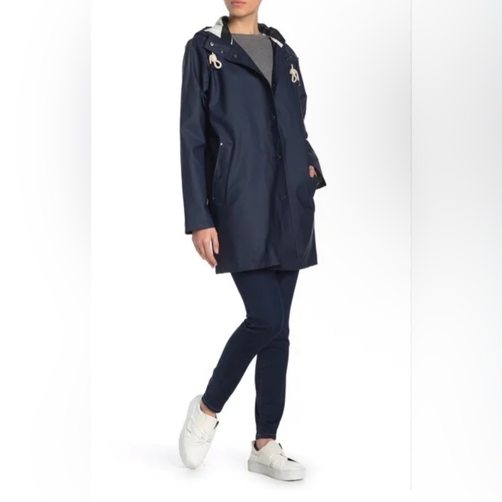 Pendleton Olympic Hooded Slicker Coat, Navy S